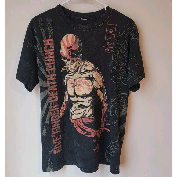 Five Finger Death Mens T Shirt Punch All Over Print Size Small Way Of The Fist - Picture 1 of 4